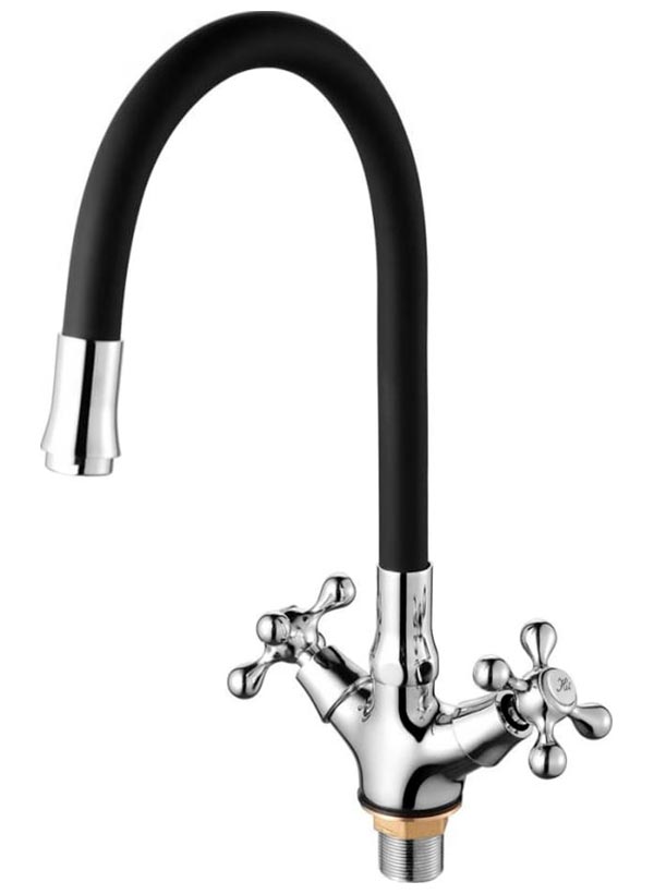 

Смеситель для кухни с гибким изливом D-Lin хром/черный (D153810-1)