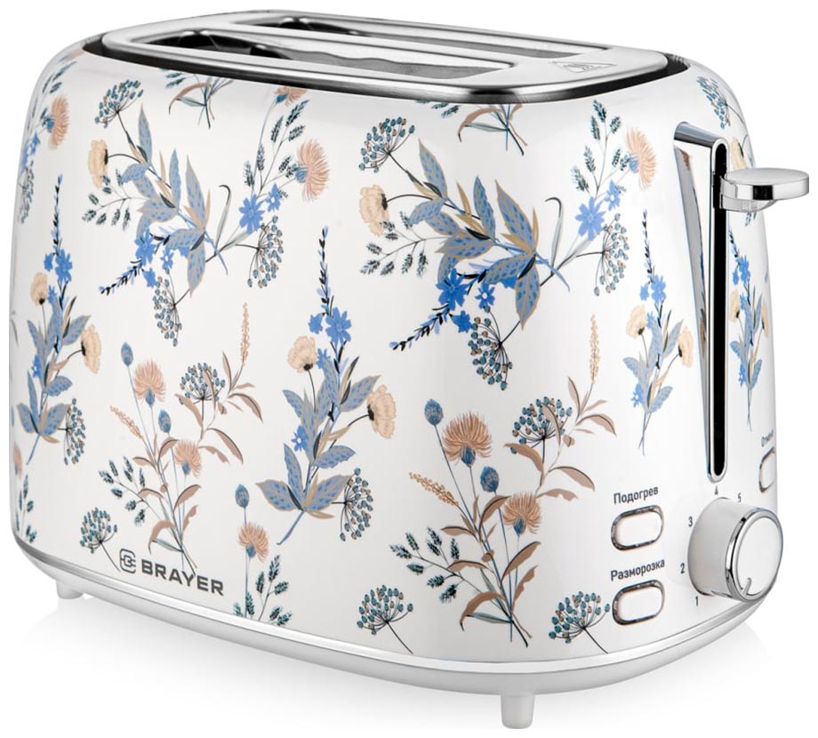 Изображение товара Тостер Brayer BR2103, 2 отдела, регулировка степени прожарки, 2 года гарантии