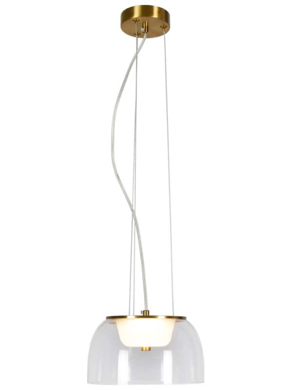 Изображение товара Подвесной светодиодный светильник Lussole Loft Dearborn 40x22 см бронза стекло