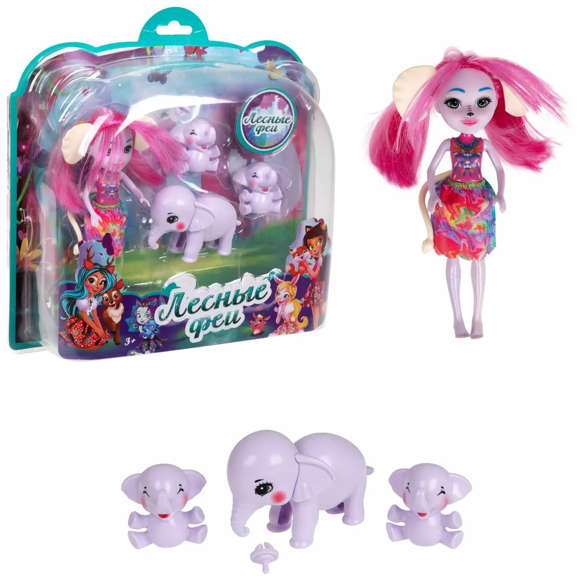 Изображение товара Кукла 1TOY Лесные Феи со слониками 16 см