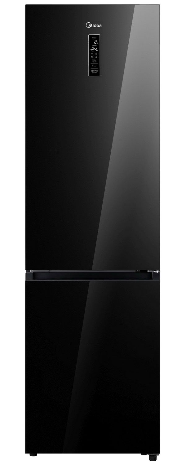 

Двухкамерный холодильник Midea MDRB521MGE22ODM, Черное стекло
