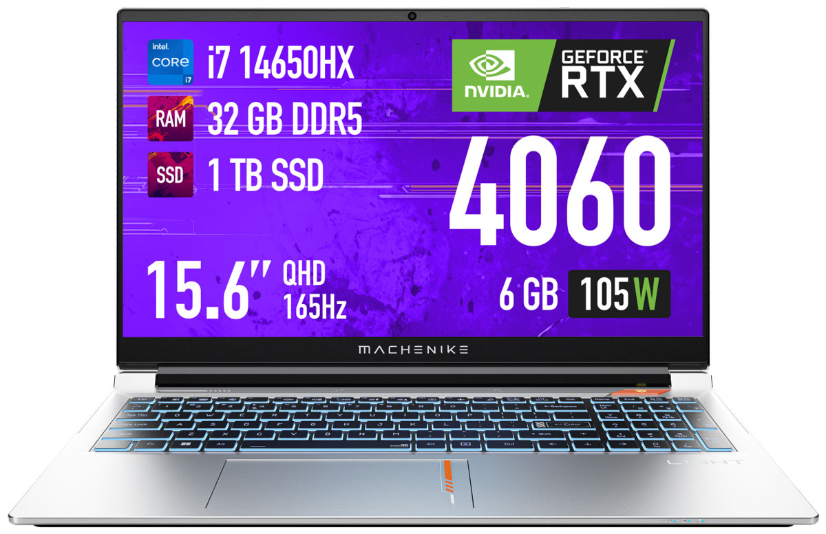 Изображение товара Мощный игровой ноутбук Machenike Aurora Star XT 15.6 IPS 2560x1440 DDR5 32ГБ RTX4060