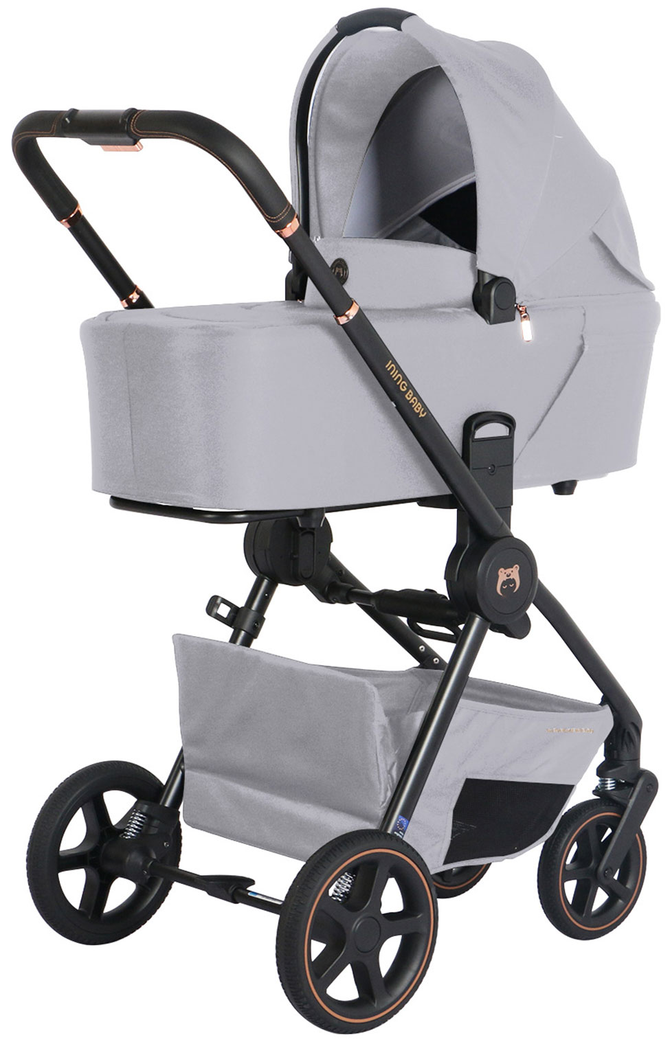 Изображение товара Коляска 2 в 1 Ining Baby 773 F grey