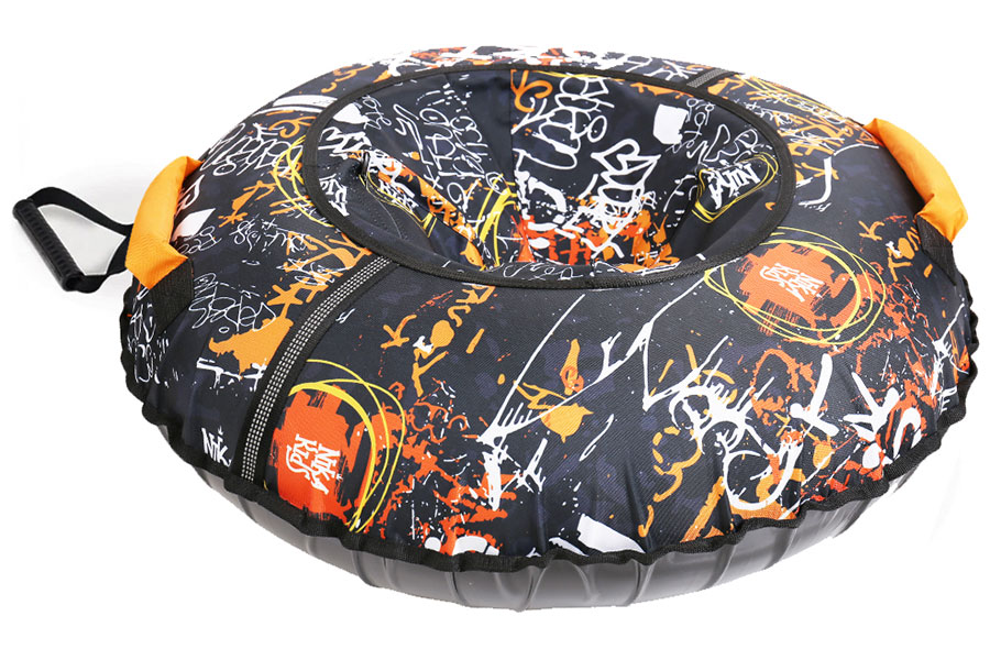 Изображение товара Тюбинг Ника принтованный (ТБ2К-70) с граффити оранжевый