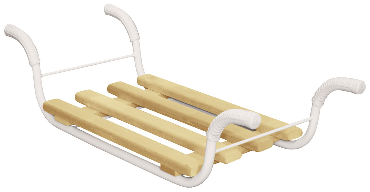 Изображение товара Сиденье для ванны Ника эконом СВ1 из дерева, пластика и металла, 420х270 мм