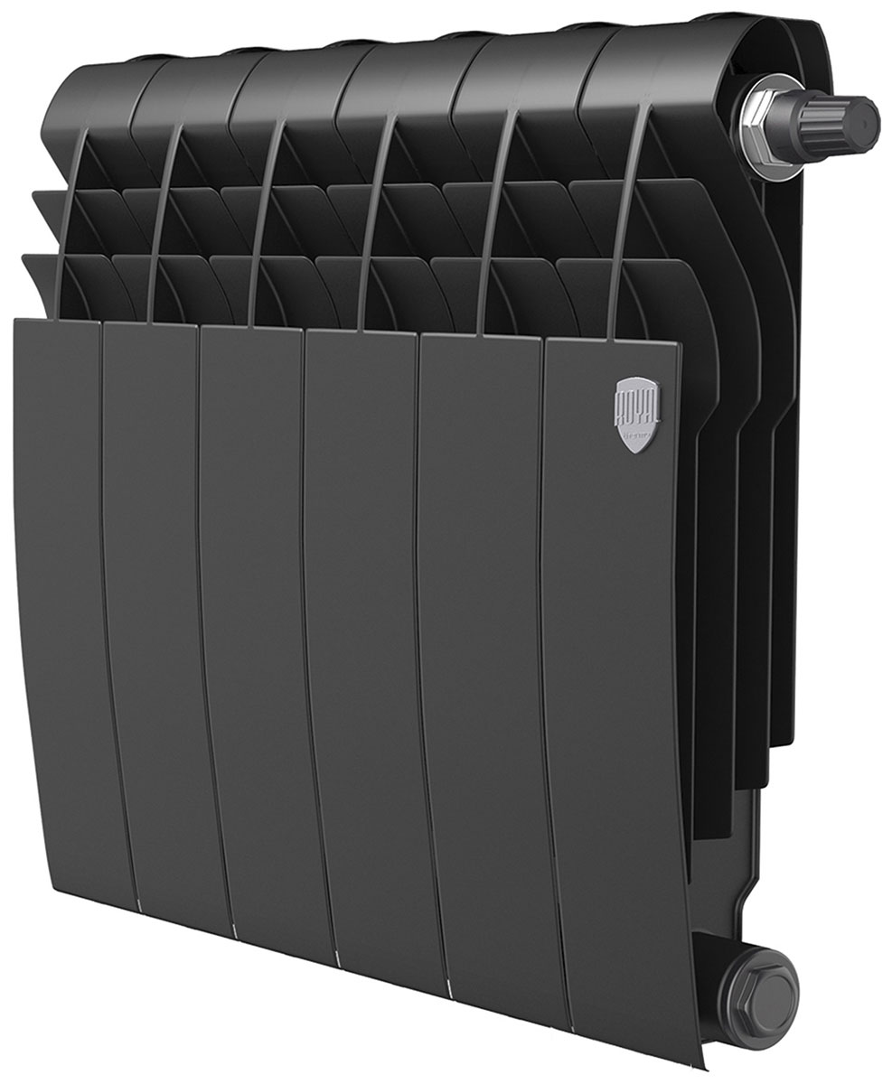 Изображение товара Биметаллический радиатор Royal Thermo BiLiner 350 Noir Sable 6 секций для дома и офиса