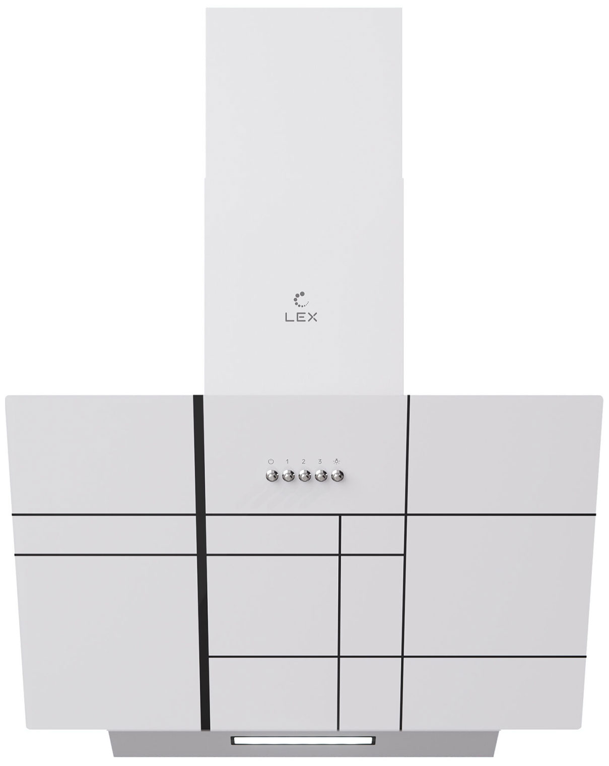 Изображение товара Вытяжка LEX MOZA 600 R1 WHITE наклонная кухонная 650 м3/ч 46 дБ стильная