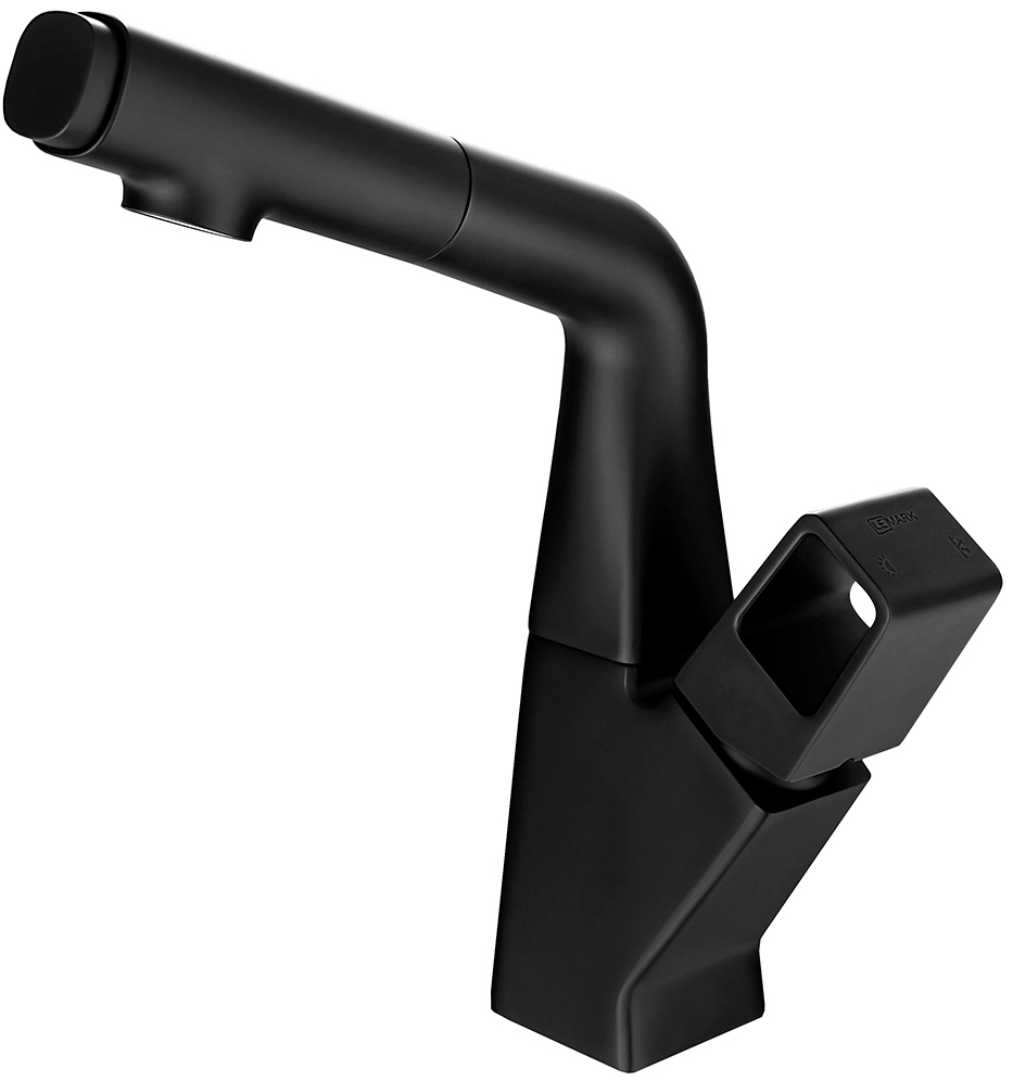 Изображение товара Смеситель для кухни Lemark LM6008BL с вытяжным изливом черный латунь