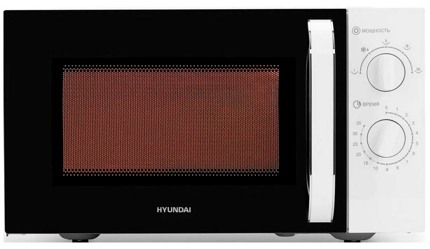 Микроволновая печь - СВЧ Hyundai HYM-M2023 23л. 800 Вт, белый/хром