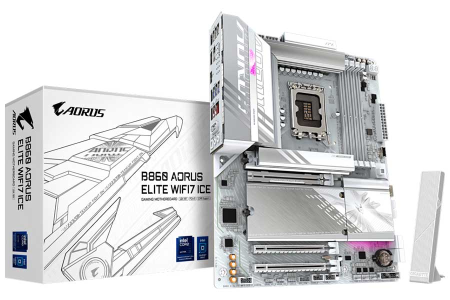 Изображение товара Материнская плата Gigabyte B860 AORUS ELITE WIFI7 ICE для Intel LGA 1851 DDR5