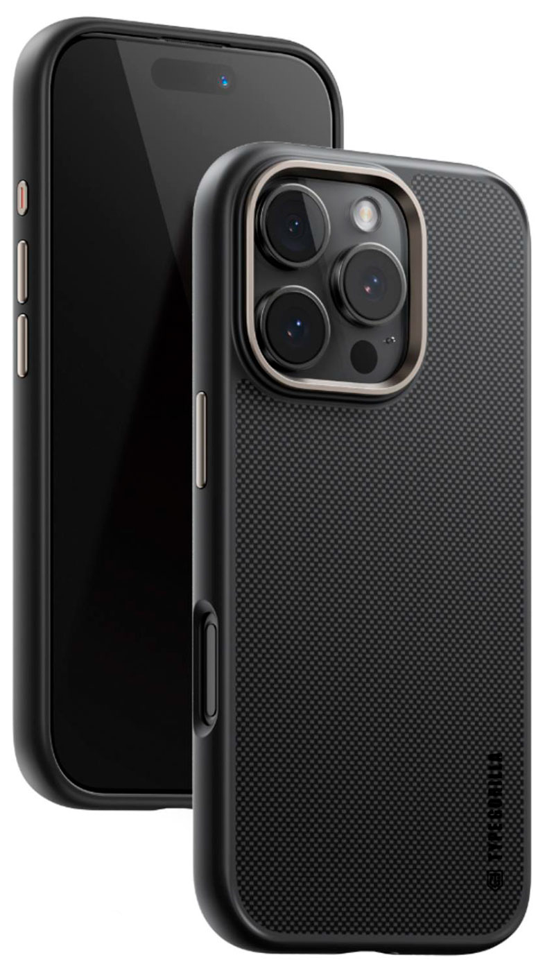 

Чехол с магнитным покрытием Type Gorilla 600D Armor Aramid Fiber iPhone16 pro, Black (BL-T59-IP16P-600D-AMR-BK), Черный