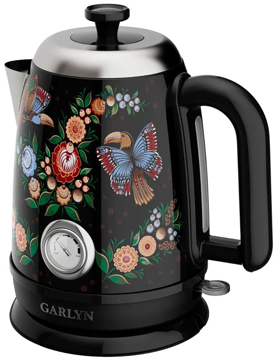 

Чайник электрический Garlyn Flower Grace K-400, Черный/рисунок