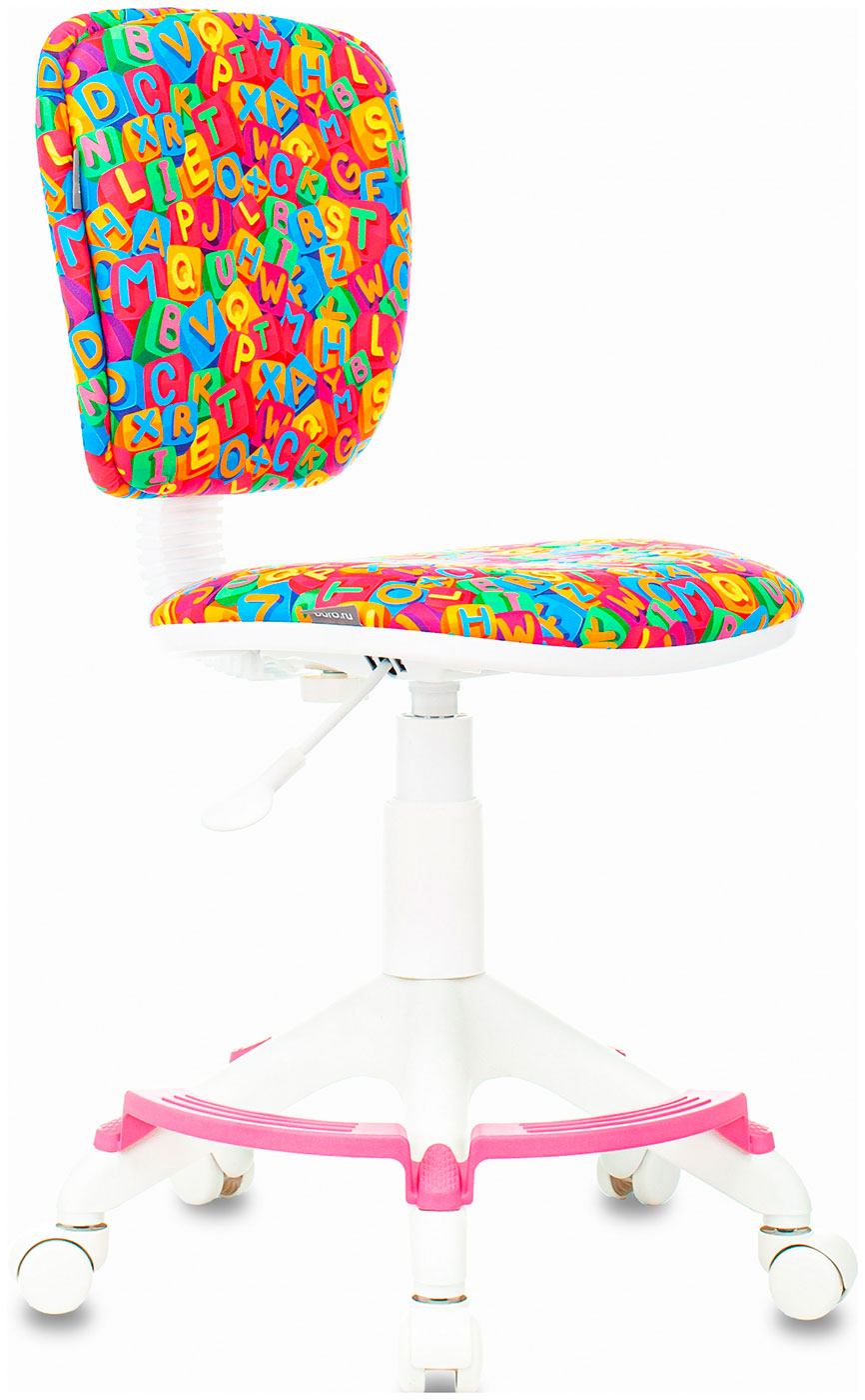 Изображение товара Кресло детское Бюрократ CH-W204/F, мультиколор (алфавит), крестовина пластик (белый), подставка для ног пластик