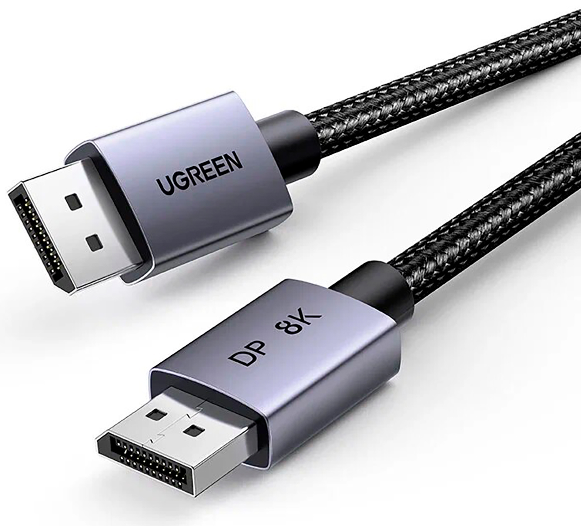 Изображение товара Кабель Ugreen DisplayPort 1.4 Male to Male 8K 1м серый для видеотехники