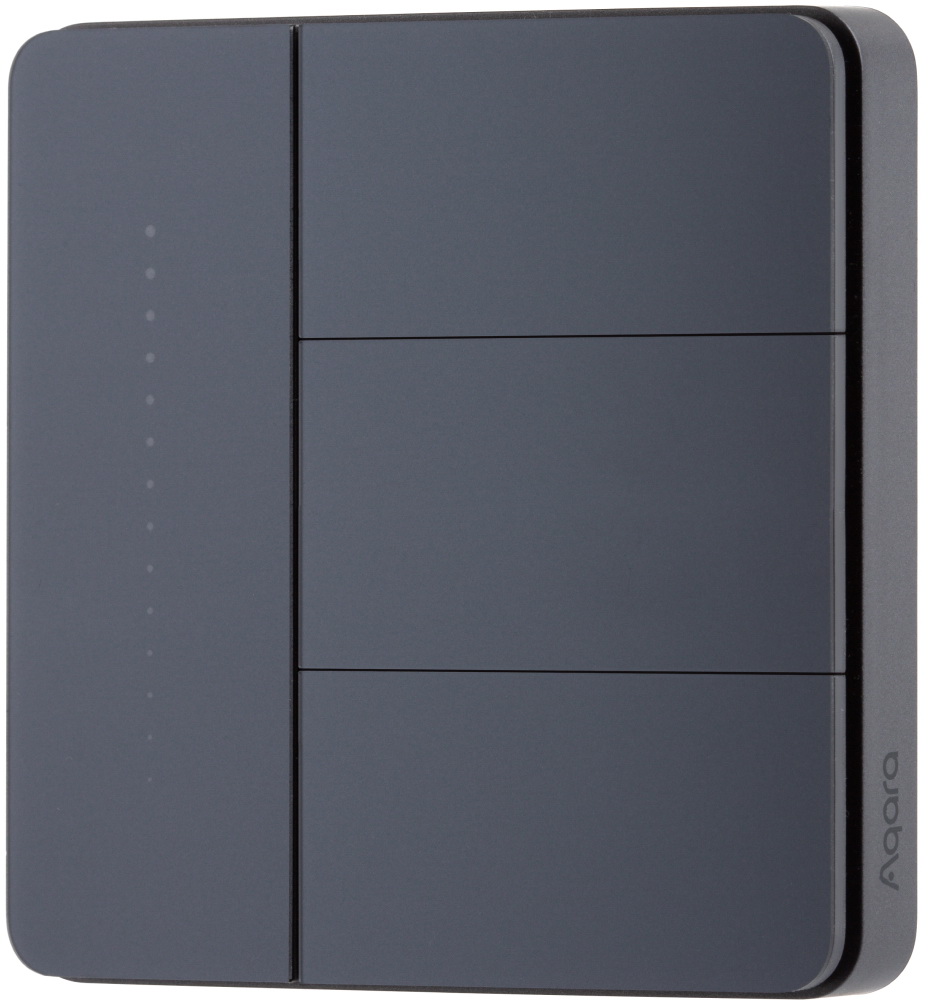 Изображение товара Умный выключатель Aqara Z1 Pro 3 клавиши графитовый