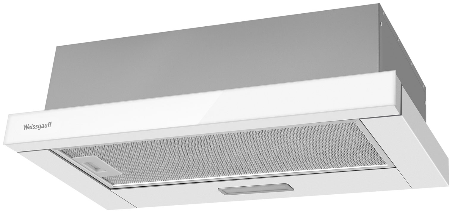 Изображение товара Вытяжка Weissgauff TEL 600 White Glass - встроенная кухонная модель