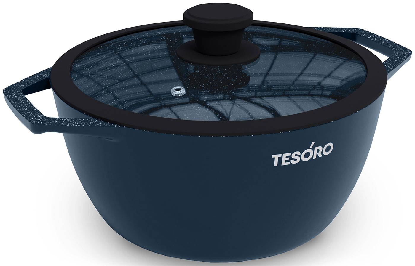 

Кастрюля Tesoro Florence Induction total blue, 3 л, с крышкой с силиконовым ободом (TF6630tbi), Синий
