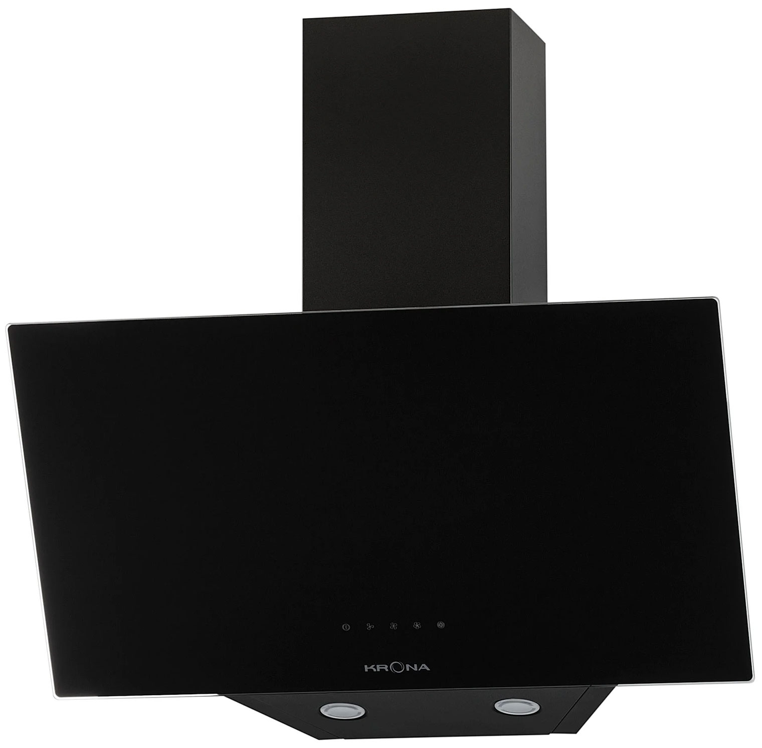 Изображение товара Вытяжка Krona HELGA 600 black S наклонная с сенсорным управлением и LED освещением