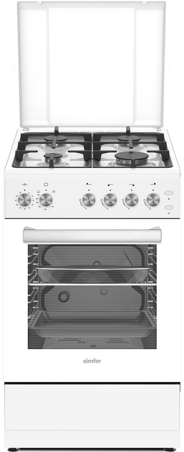 

Газовая плита Simfer F56GW42025 белая эмаль, Белый