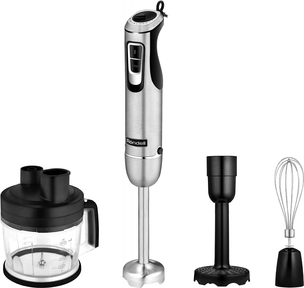 Изображение товара Погружной блендер Rondell RDE-1307, черный/серебристый