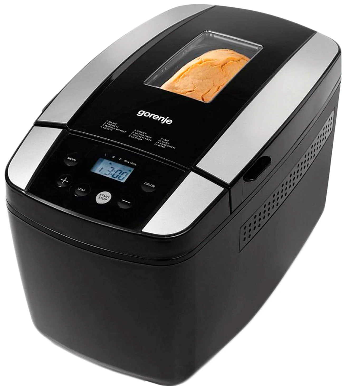 

Хлебопечка Gorenje BM1210BK, Черный/серебристый
