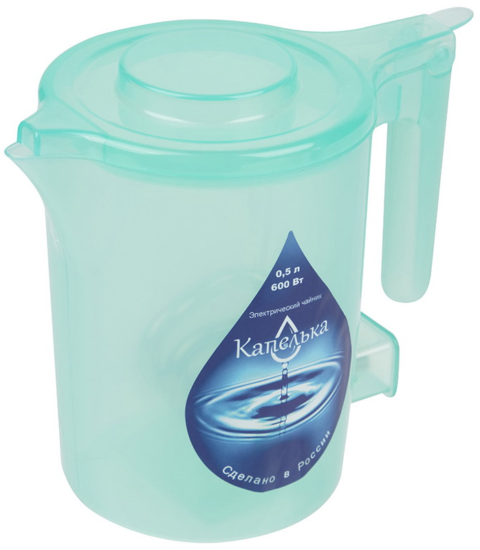 

Чайник электрический Капелька 0.5 л, 600 Вт, зеленый (003911)