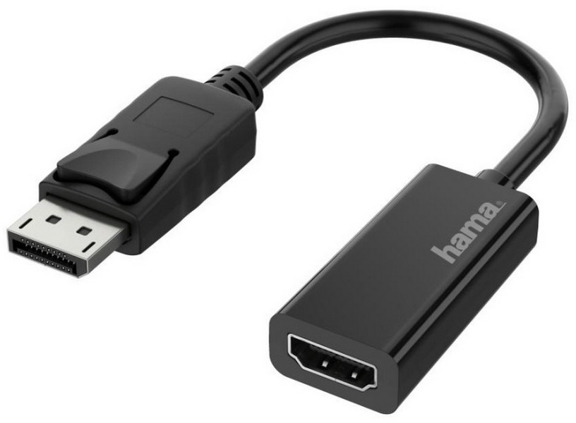 Изображение товара Видеоадаптер Hama DisplayPort - HDMI, разрешение Ultra-HD 4K, Black (200335)