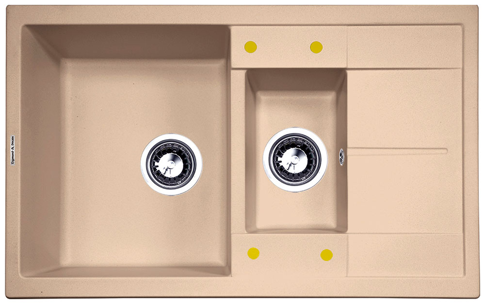 Изображение товара Кухонная мойка Zigmund & Shtain Rechteck 780.2 топленое молоко искусственный гранит