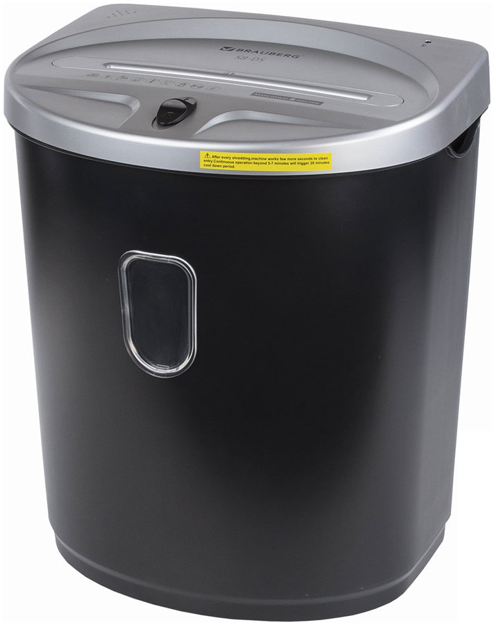 Изображение товара Уничтожитель бумаги Brauberg S8-DS 8 листов, уровень секретности P-2, 4 мм