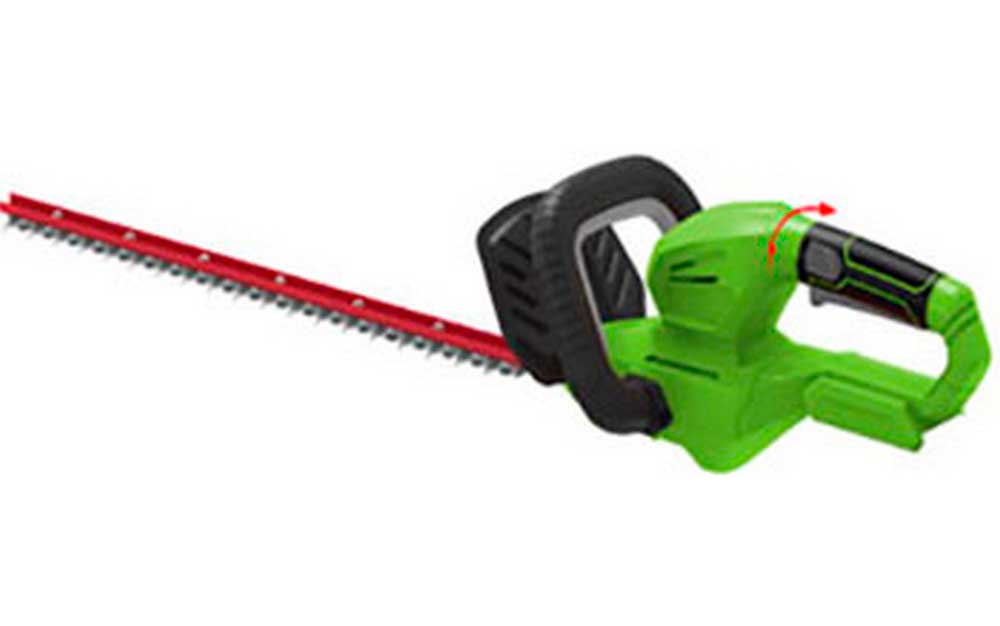 фото Кусторез аккумуляторный greenworks g24ht56, 24v, 56см, без акб и зу, зелёный 2205507