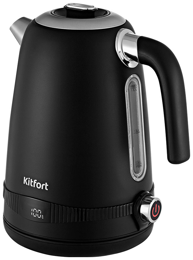 Чайник электрический Kitfort КТ-6121-1 черный чайник электрический kitfort кт 6121 5 металлик