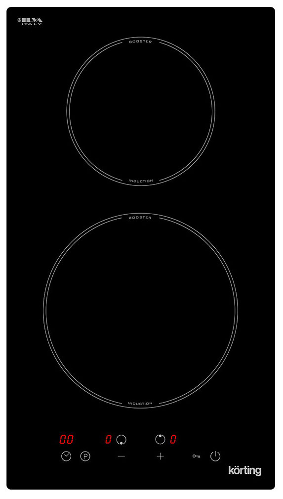 Изображение товара Электрическая варочная панель Korting HI 32021 B 2 индукционные конфорки стеклокерамика безопасная