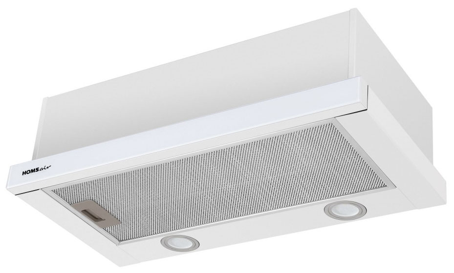 Изображение товара Вытяжка Homsair FLAT 60 Glass белая телескопическая для кухни до 20 м2