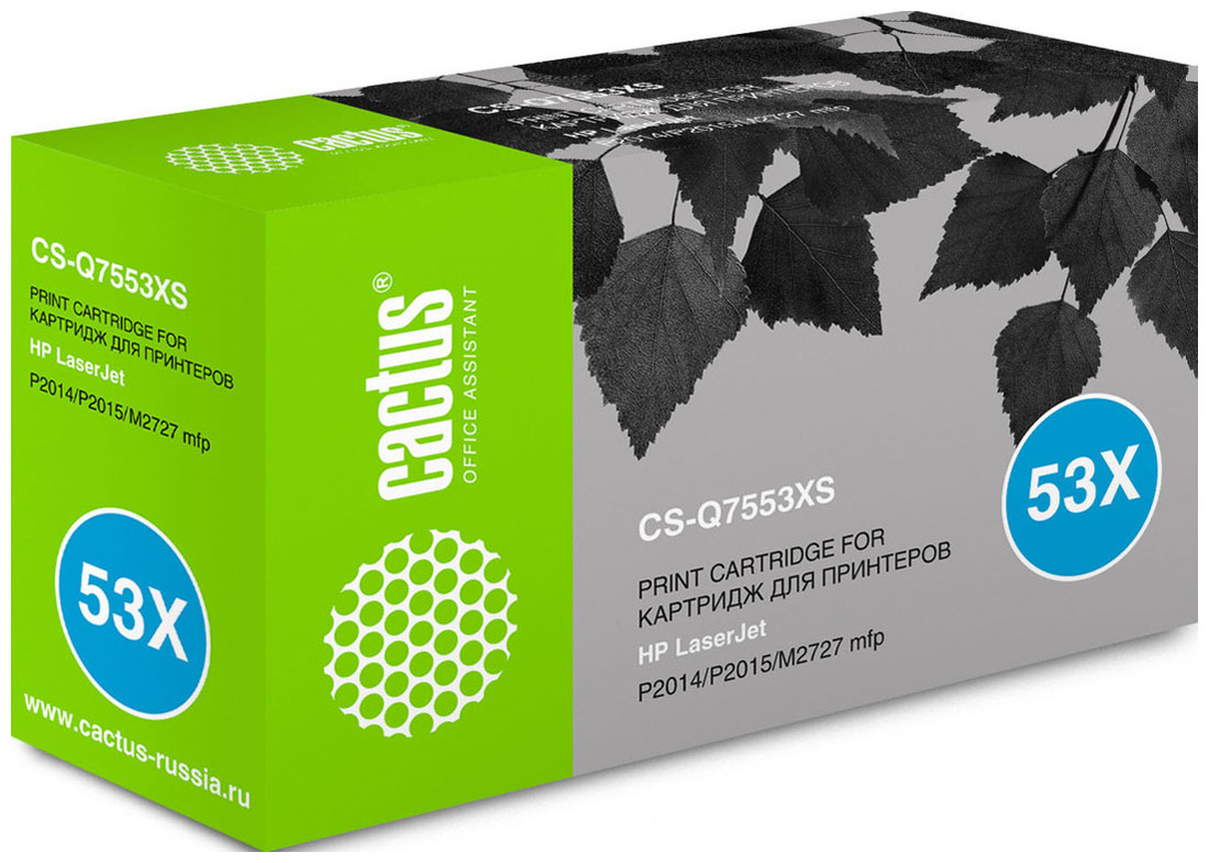 Изображение товара Тонер-картридж Cactus CS-Q7553XS черный для HP P2014/P2015/M2727 (7000стр.)
