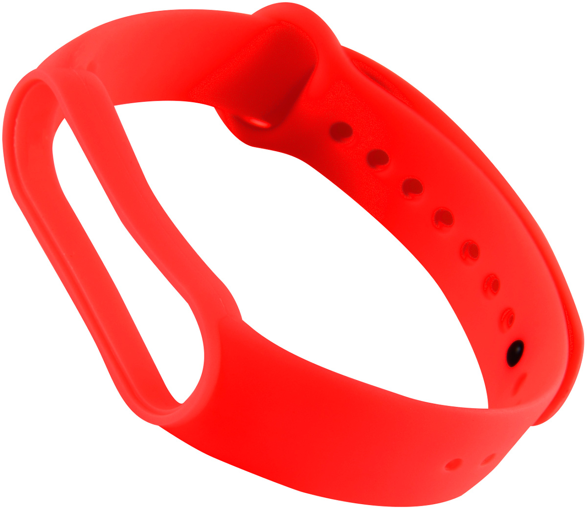 цена Ремешок силиконовый Red Line для фитнес-браслета Xiaomi Mi Band 5/6/ Amazfit Band 5, красный