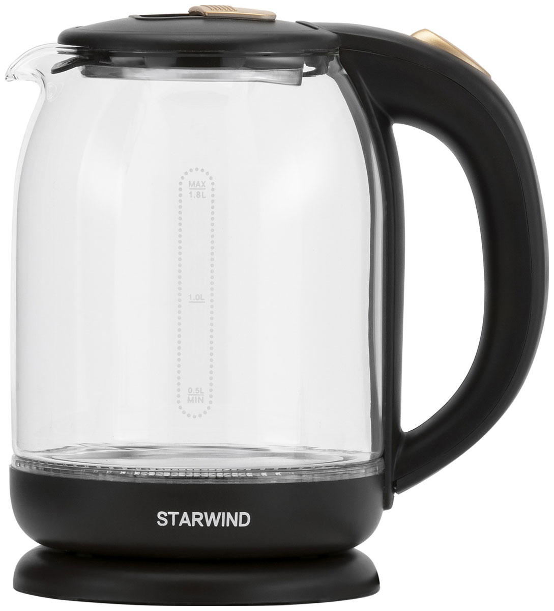 Изображение товара Электрический чайник Starwind SKG1052 темно-коричневый стекло бронзовый 1.8 л 1500 Вт