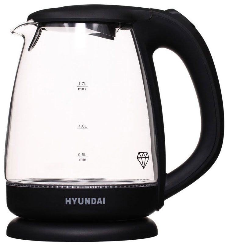 Изображение товара Чайник электрический Hyundai HYK-G1001 черный (стекло)
