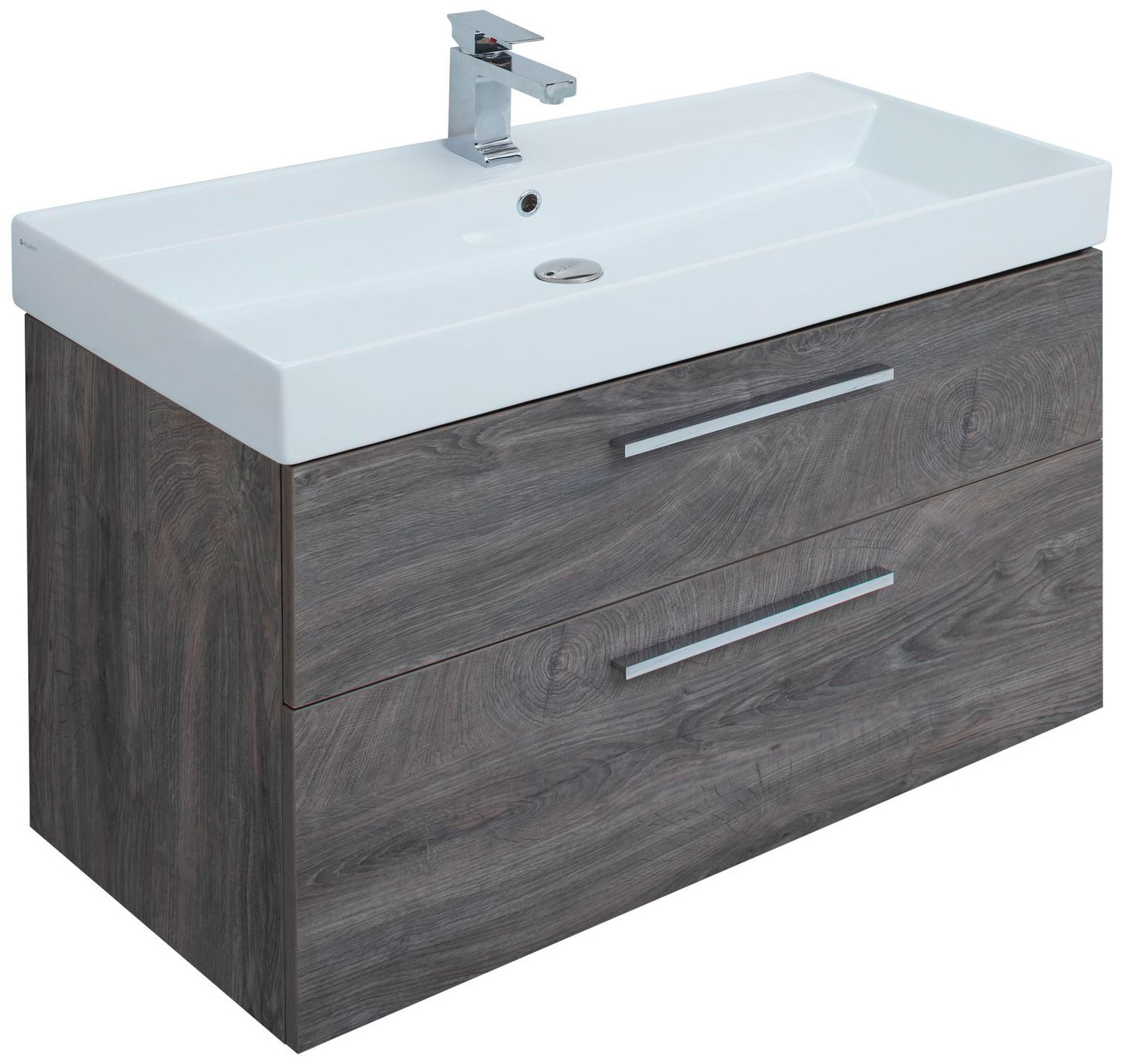 

Тумба под раковину Aquanet ova 100 дуб рошелье темное дерево (00249923)