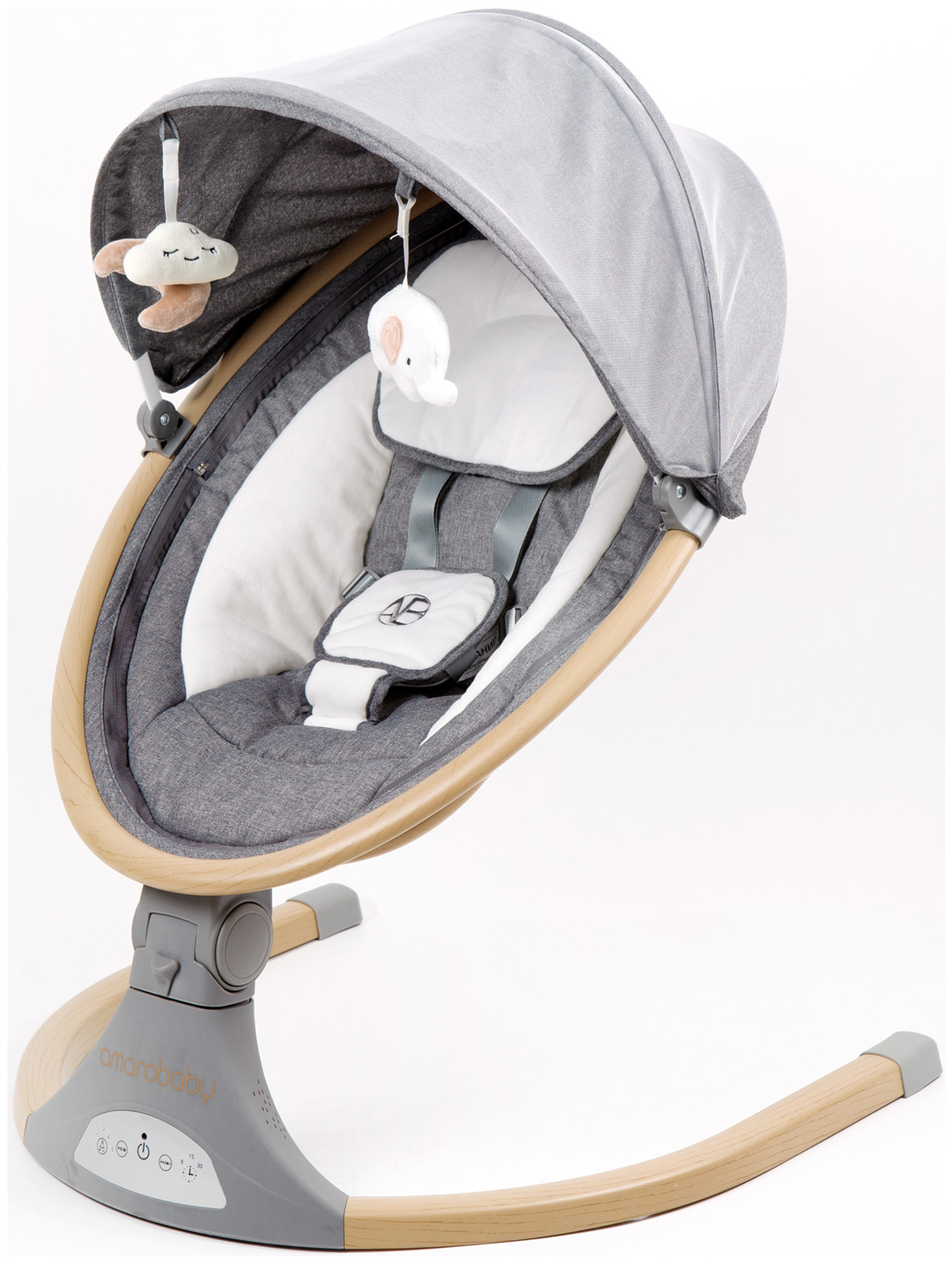 Детские электрокачели Amarobaby ERGO SWING серый (AB22-22ERGO/11)