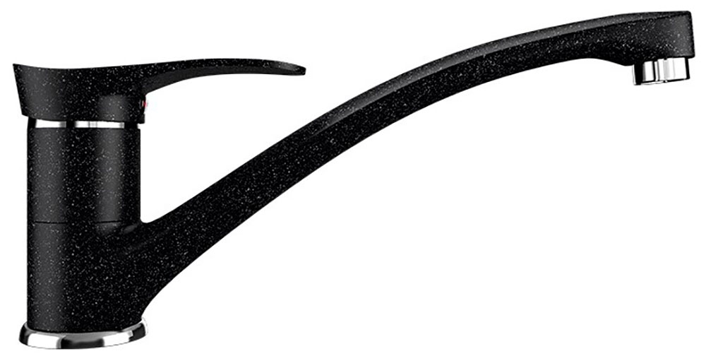 Изображение товара Кухонный смеситель Ulgran U-003 черный с поворотным изливом и керамическим картриджем