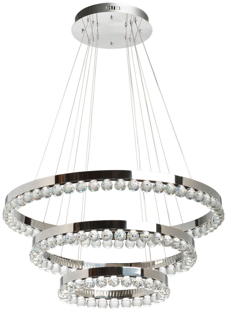 Изображение товара Люстра подвесная DeMarkt Глобула 90W LED 220V с регулировкой и хрусталем