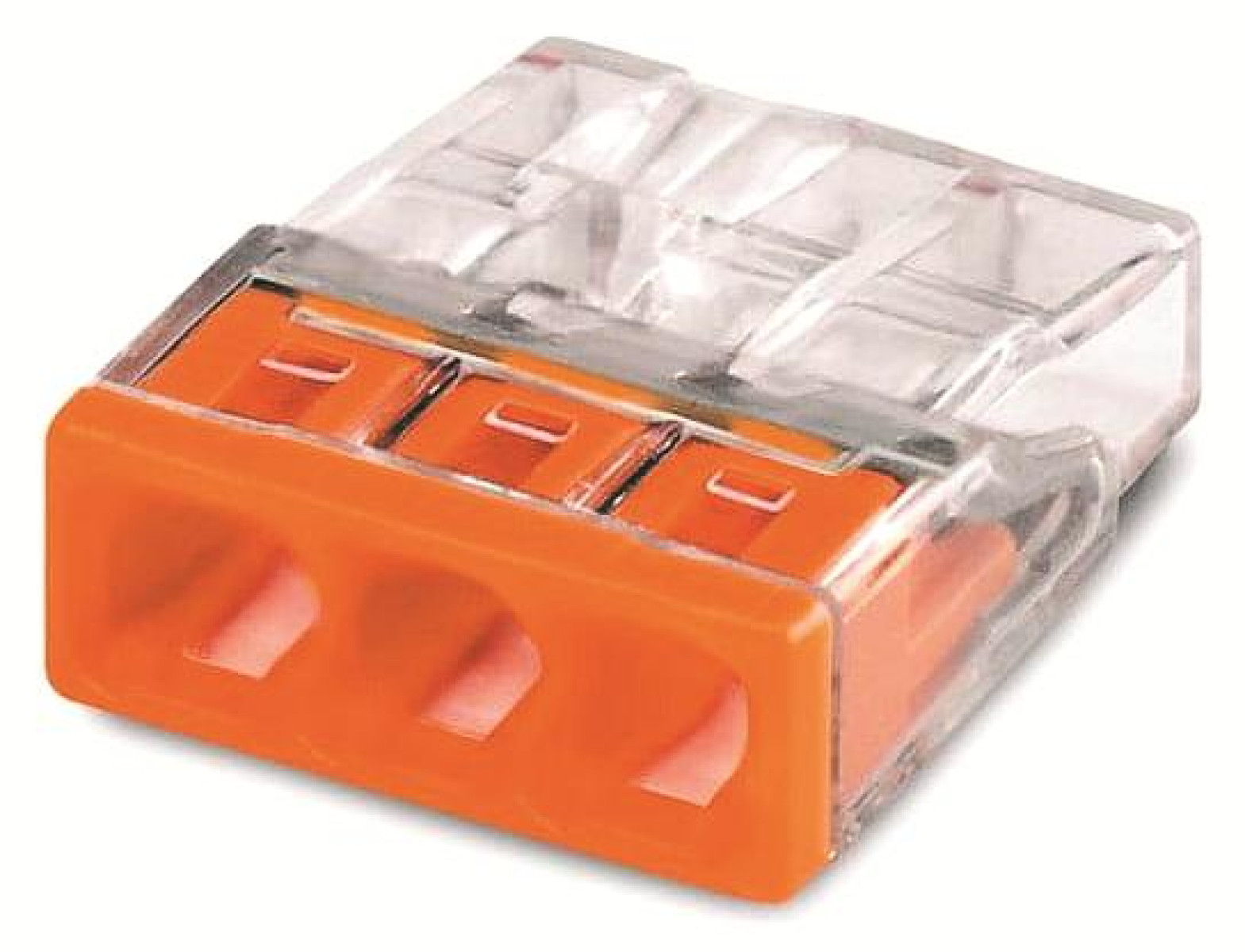 Изображение товара Изделия для электромонтажа Tokov Electric Клемма строительно-монтажная EU2.5 413 прозр. 3 отверстия