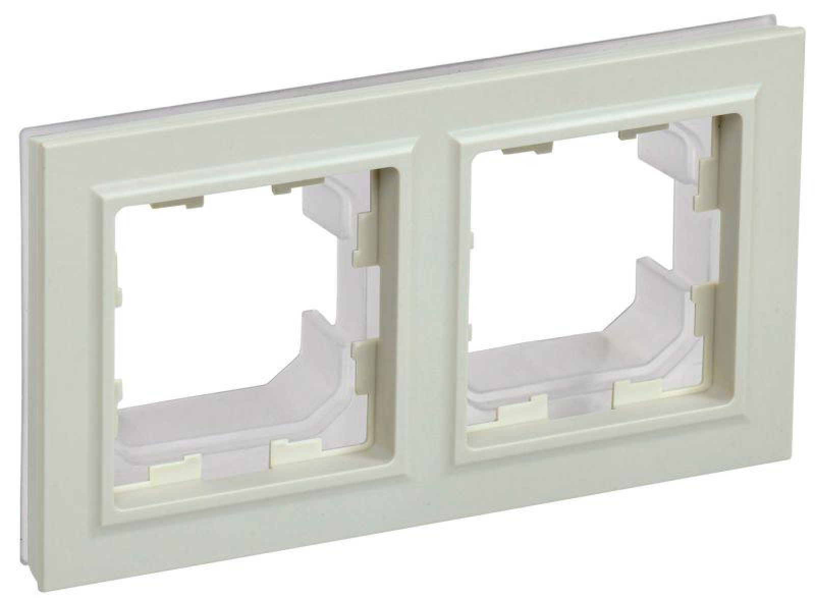 Изображение товара Рамки, декоративные элементы, основания для ЭУИ IEK Рамка 2-м IP44 BRITE РУ-2-БрКр-44 беж.