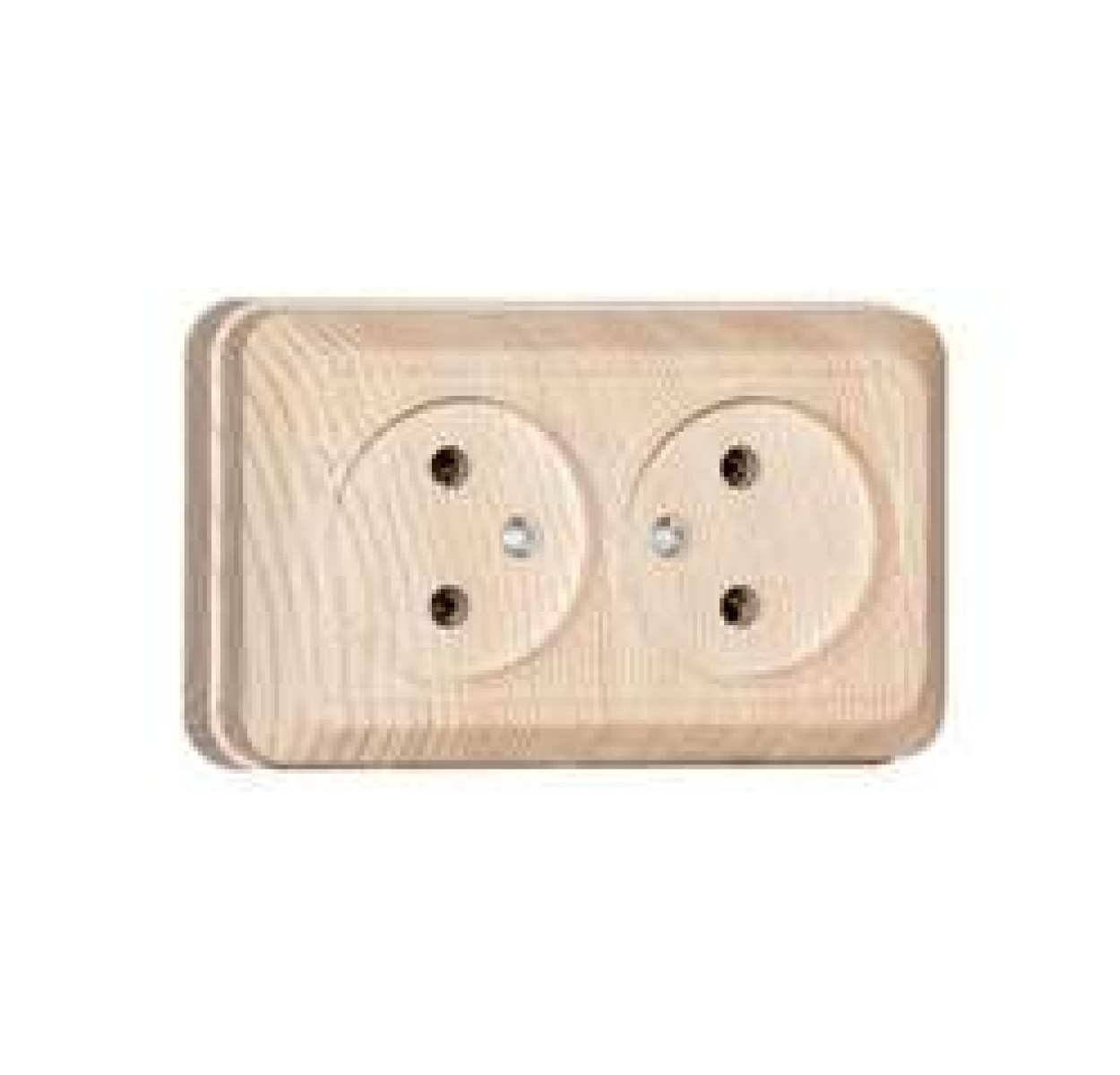 Изображение товара Розетки Универсал Розетка 2-м ОП Олимп 16А без заземл. сосна UNIVersal