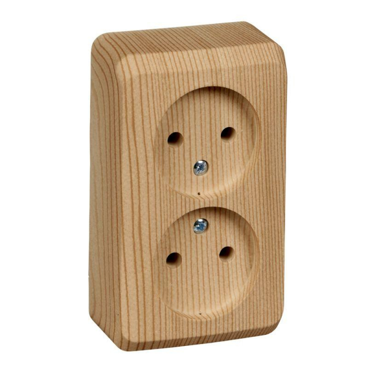 Изображение товара Розетки Systeme Electric Розетка 2-м ОП Этюд Дача 16А IP20 250В без заземл. без защ. шторок бук SE