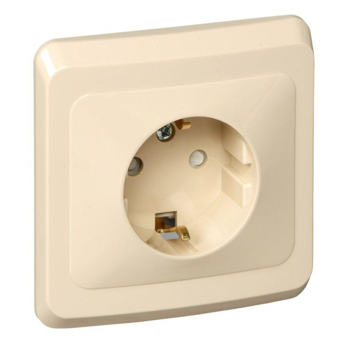 Изображение товара Розетка Systeme Electric Этюд 1-м СП IP20 16А с заземлением и шторками