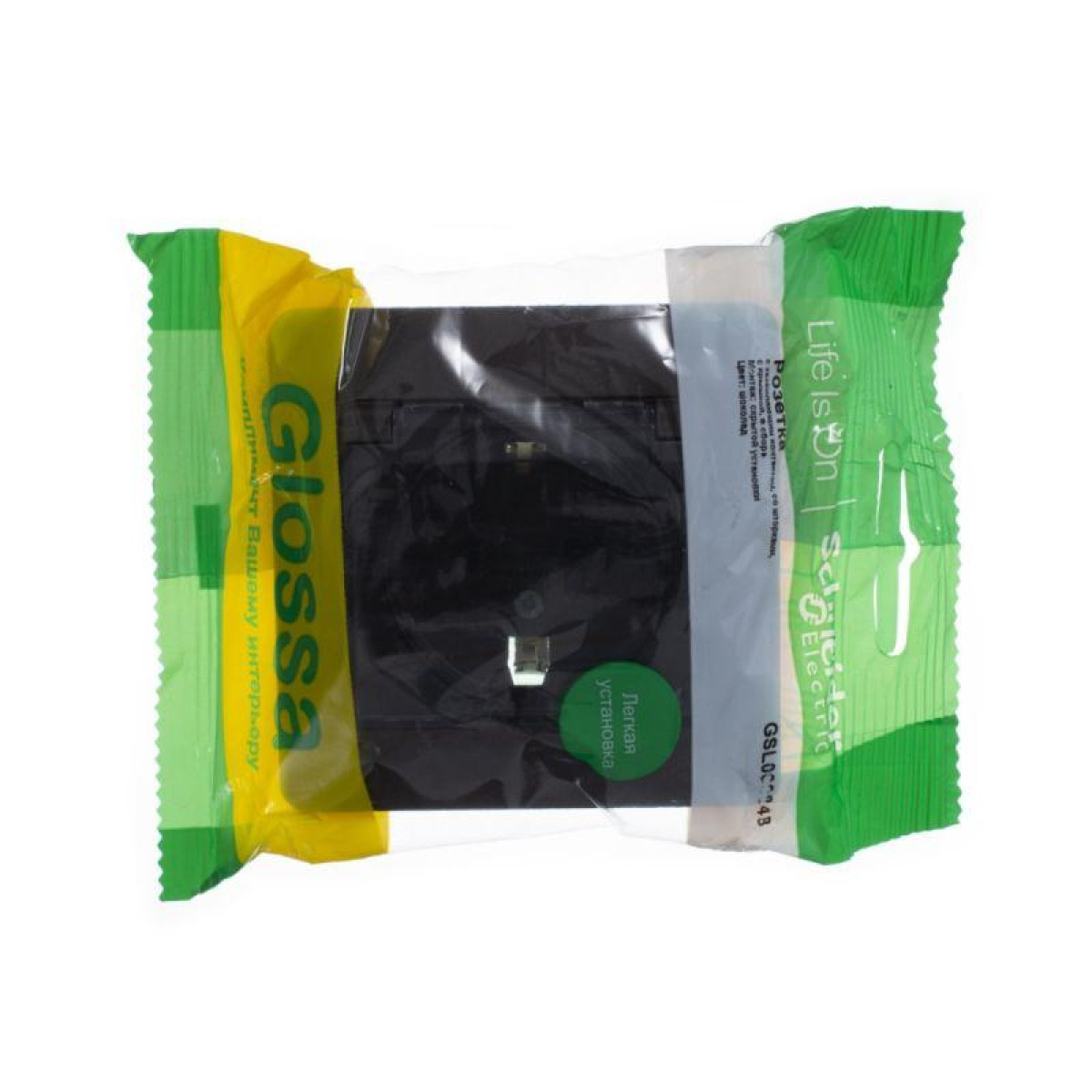 Изображение товара Розетки Systeme Electric Розетка 1-м СП Glossa 16А IP44 с заземл. защ. шторки с крышкой в сборе алюм. SE