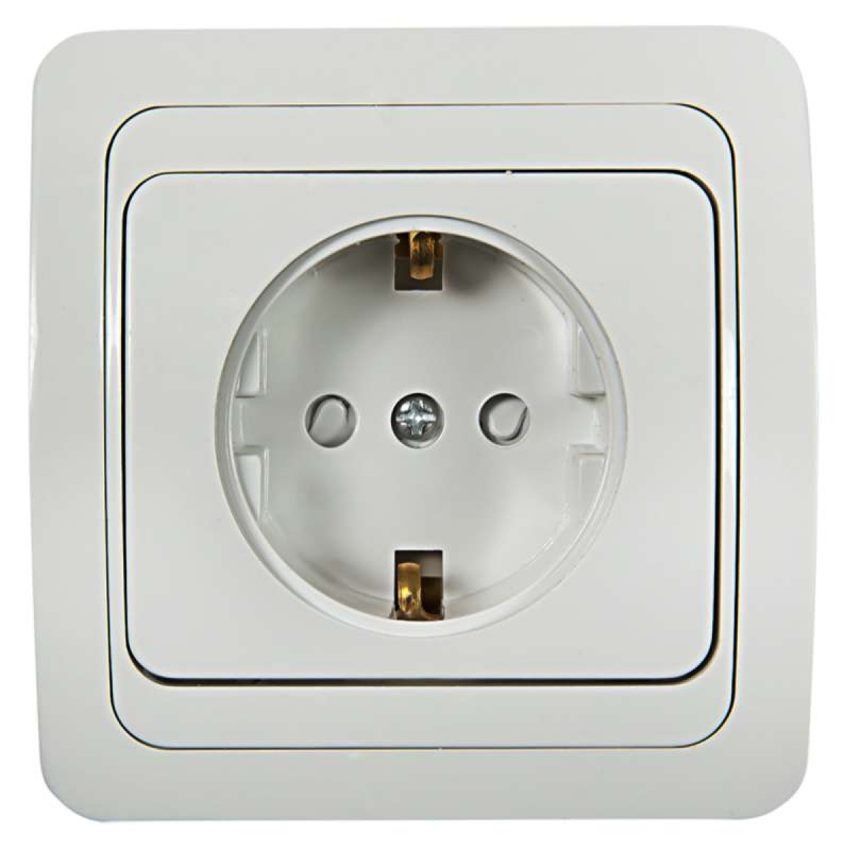 Изображение товара Розетки In Home Розетка 1-м CLASSICO защ. шторки с заземл. 2028x бел. ASD /