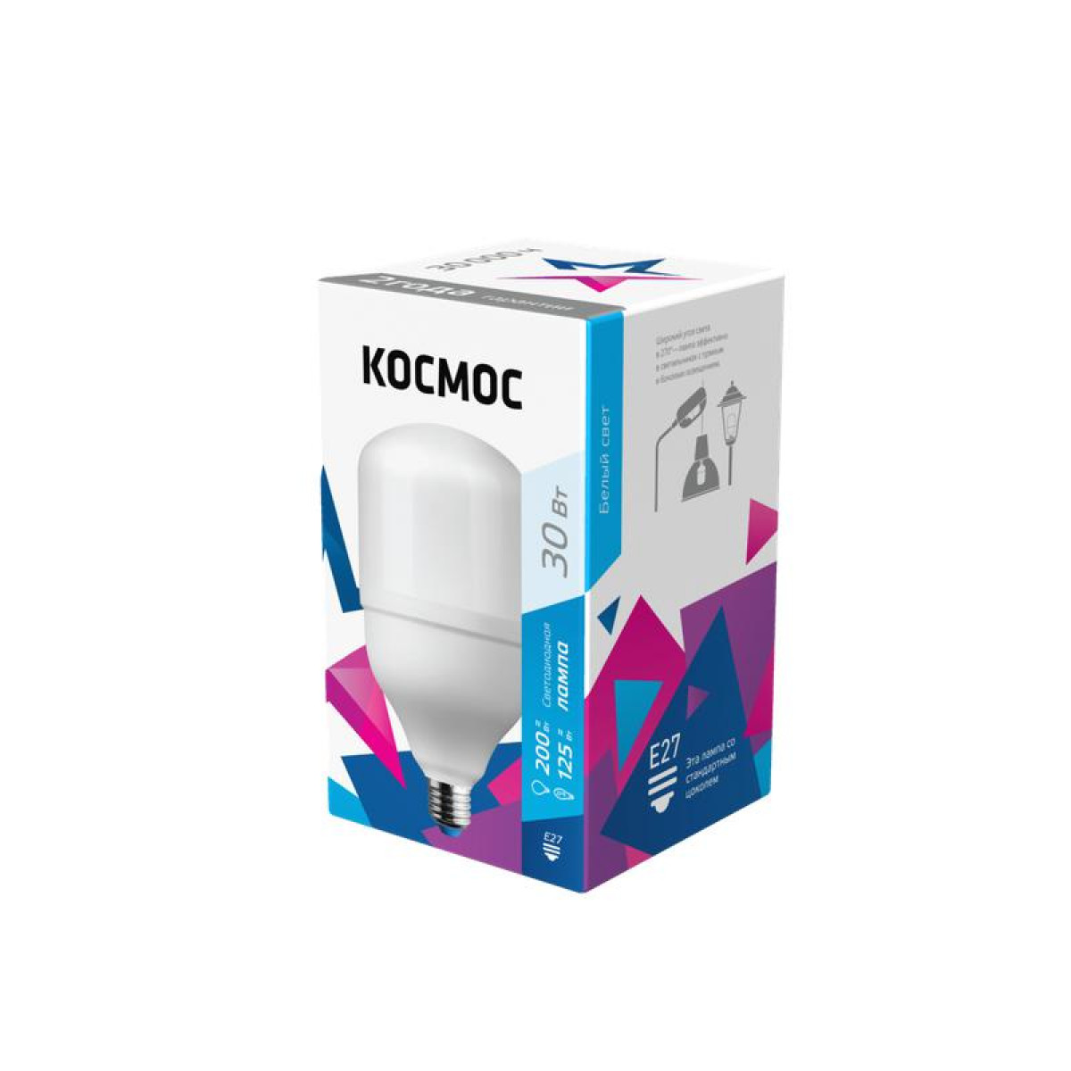 Изображение товара Светодиодная лампа Космос HВтLED 30 Вт E27 4500K белая
