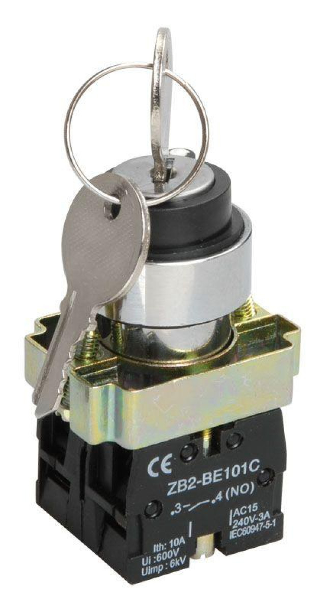 Изображение товара Переключатель LAY5-BG45 IEK на 2 положения без фиксации с ключом